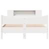 White Solid Wood Bed Frame 120x190 cm | Stylish & Functional