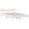 White Solid Wood Bed Frame 120x190 cm | Stylish & Functional