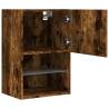 Stylish Smoked Oak TV Cabinets with LED Lights - 2 pcs