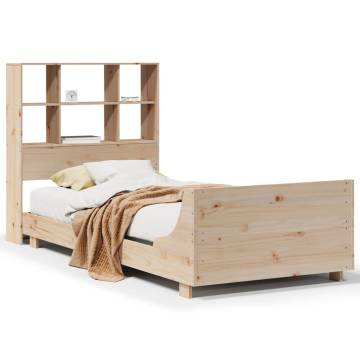 Solid Wood Pine Bed Frame 100x200 cm Without Mattress