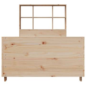 Solid Wood Pine Bed Frame 100x200 cm Without Mattress