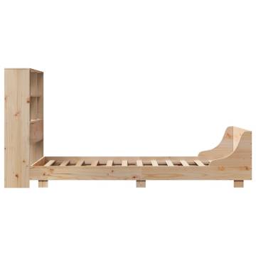 Solid Wood Pine Bed Frame 100x200 cm Without Mattress