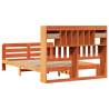 Stylish Bookcase Bed in Wax Brown | Solid Pine 140x200 cm