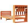 Bookcase Bed in Wax Brown - Solid Pine Wood, Small Single Size