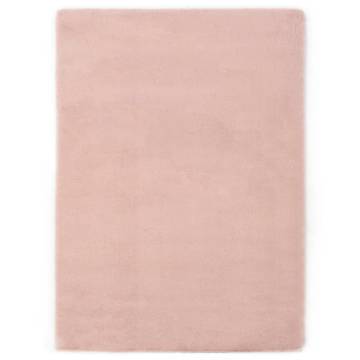 Stylish Faux Rabbit Pelt Rug 160x230 cm - Old Pink | Hipo Market