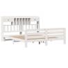 Bookcase Bed without Mattress White 180x200 cm Super King