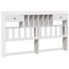 Bookcase Bed without Mattress White 180x200 cm Super King