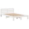 Bookcase Bed without Mattress - White Double 135x190 cm Pine