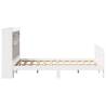 Bookcase Bed without Mattress - White Double 135x190 cm Pine