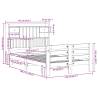 Bookcase Bed without Mattress - White Double 135x190 cm Pine