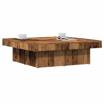 Coffee Table Old Wood 90x90 cm | Durable Engineered Wood