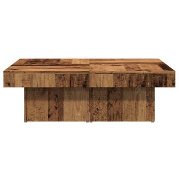 Coffee Table Old Wood 90x90 cm | Durable Engineered Wood