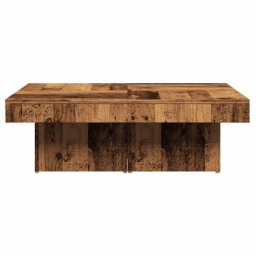 Coffee Table Old Wood 90x90 cm | Durable Engineered Wood