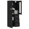 Elegant Highboard Black 69.5x34x180 cm - Stylish Storage Solution