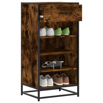 Shoe Rack Smoked Oak 48x38x97.5 cm - Stylish Storage