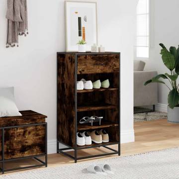 Shoe Rack Smoked Oak 48x38x97.5 cm - Stylish Storage