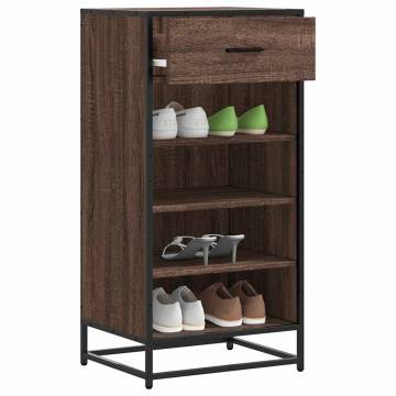 Shoe Rack Brown Oak 48x38x97.5 cm - Durable & Stylish Storage