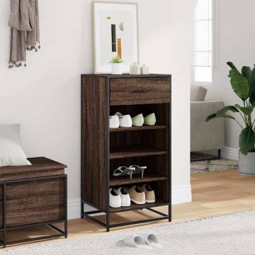 Shoe Rack Brown Oak 48x38x97.5 cm - Durable & Stylish Storage