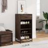 Shoe Rack Brown Oak 48x38x97.5 cm - Durable & Stylish Storage