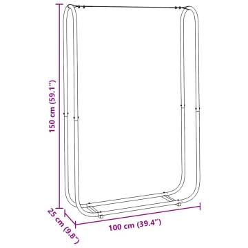 Durable Firewood Rack with Steel Wire - 100x25x150 cm