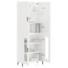 Highboard High Gloss White - Stylish Engineered Wood Storage