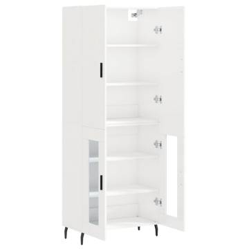 Highboard High Gloss White - Stylish Engineered Wood Storage