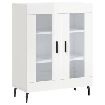 Highboard High Gloss White - Stylish Engineered Wood Storage