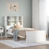  Bookcase Bed without Mattress White 90x190cm Single Solid Wood Pine Colour white Size 90 x 190 cm 