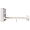 Bookcase Bed without Mattress - White 90x190cm Single Pine