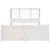 Bookcase Bed Without Mattress - White Solid Wood Pine 140x190cm