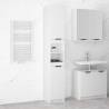 High Gloss White Bathroom Cabinet - 32x34x188.5cm