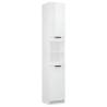 High Gloss White Bathroom Cabinet - 32x34x188.5cm