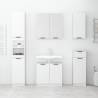 High Gloss White Bathroom Cabinet - 32x34x188.5cm