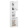 High Gloss White Bathroom Cabinet - 32x34x188.5cm