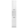 High Gloss White Bathroom Cabinet - 32x34x188.5cm