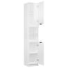 High Gloss White Bathroom Cabinet - 32x34x188.5cm