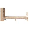 Bookcase Bed 75x190cm Small Single - Solid Pine Wood | HipoMarket