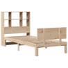 Bookcase Bed without Mattress - 90x190cm Solid Pine Wood