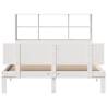 Bookcase Bed Frame 140x200cm in White - Solid Pine Wood