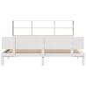 Bookcase Bed without Mattress - White 180x200 cm Super King