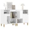 High Gloss White Sideboards 2 pcs | Stylish Storage Solution