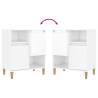 High Gloss White Sideboards 2 pcs | Stylish Storage Solution