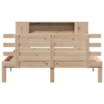 Bookcase Bed 120x200cm - Solid Pine Wood Frame | Hipomarket