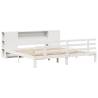 Bookcase Bed without Mattress White 180x200 cm Super King