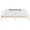 Bookcase Bed without Mattress White 180x200 cm Super King