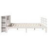 Bookcase Bed without Mattress White 180x200 cm Super King