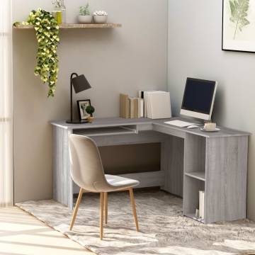 Corner Desk Grey Sonoma - Stylish & Practical for Your Workspace