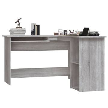 Corner Desk Grey Sonoma - Stylish & Practical for Your Workspace