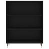 Stylish Black Bookcase - 69.5x32.5x90 cm Engineered Wood