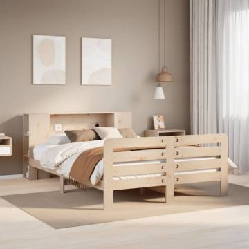 Solid Wood Pine Bed Frame King Size 150x200 cm | HipoMarket